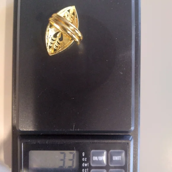 💎 #5  AMAZING DUBAI Gold Adjustable Size Shield Ring 😯 - Picture 6 of 9